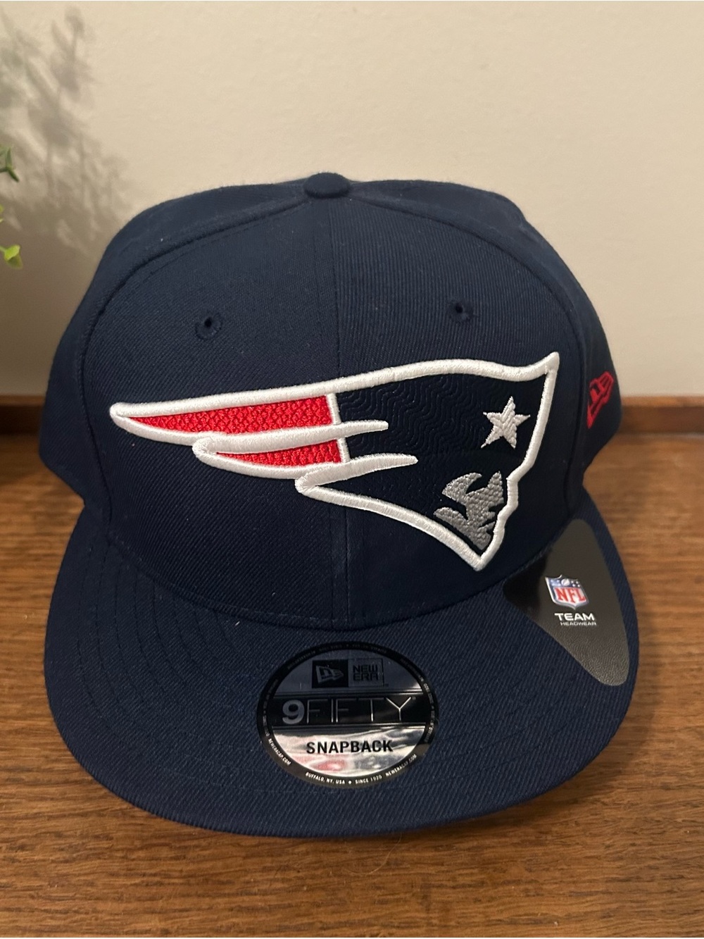 New Era New England Patriots 9Fifty Navy Basic Adjustable Snapback Hat Cap